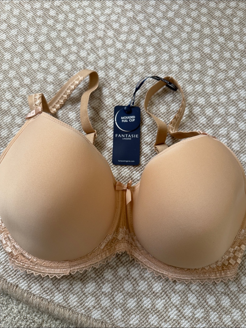 Fantasie Nude Moulded Full Cup Bra with Lace Trim